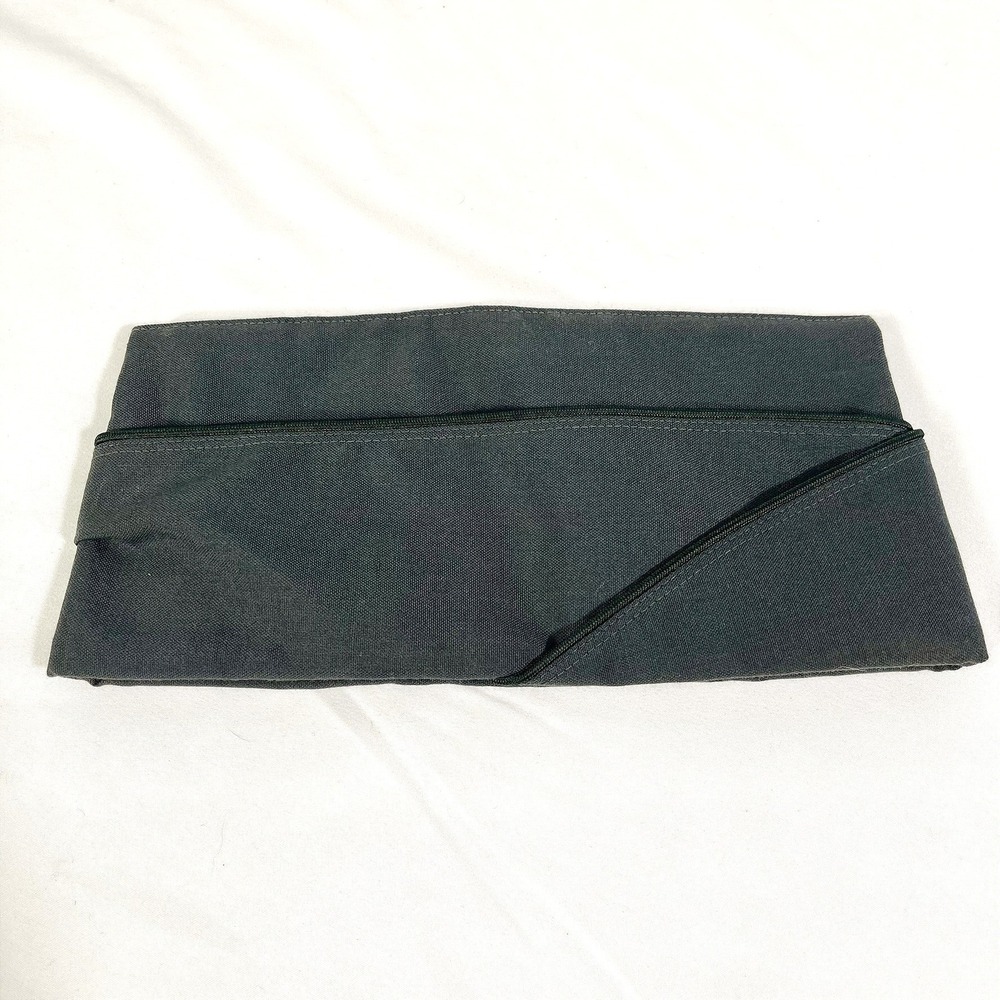 VTG Army WWII Glider Hat Airborne Paratrooper Leather Sweatband Green Piping WW2 - Picture 2 of 7